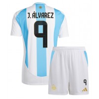 Argentína Julian Alvarez #9 Domáci Detský futbalový dres Copa America 2024 Krátky Rukáv (+ trenírky)